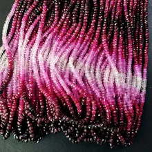 Бусины АА, красный рубин, круглые, граненые, 3,5-4,5 мм, для изготовления ювелирных изделий своими руками, 40 см, FPPJ,, бусины, натуральный драгоценный камень