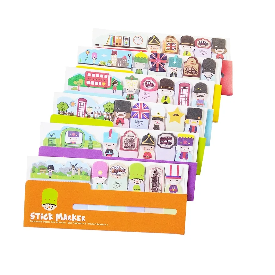 

1 Pack/lot Cute London Soldier N Times Sticky Notes Memo Pad Paper Sticker Notepad Gift Office Stationery Book Labels