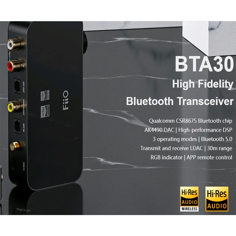 Беспроводной передатчик FiiO BTA30/BTA30PRO Hi-Fi Bluetooth 5 0 LDAC дальность действия 30 м приемник