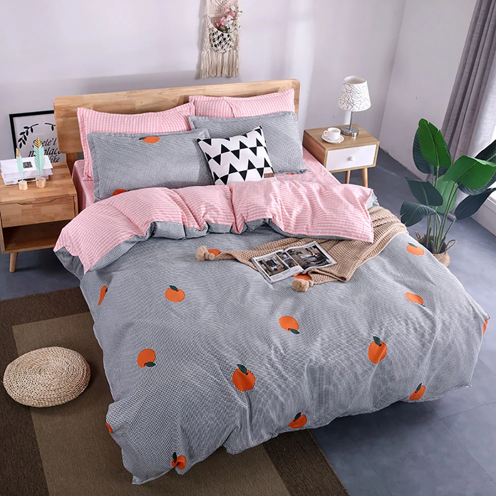 Purple Bedding Set Thumпостельные принадлежности Белый медведь Постельный набор мультфильм высокого класса модный пододеяльник Королева Король Полный Твин Один удобный постельный комплект - Цвет: Purple Bedding Set