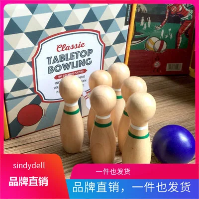 

Wooden Bowling CHILDREN'S Toy Mini Bowling Toys Activity Parent And Child Solid Wood Parent And Child Tabletop Game