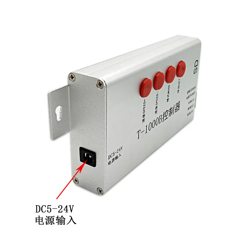 Светодиодный RGB контроллер T1000B SD карты Пиксели plc программируемый контроллер для WS2801 WS2811 WS2812B LPD6803 светодиодный 2048 светодиодный полосы DC5V 24V