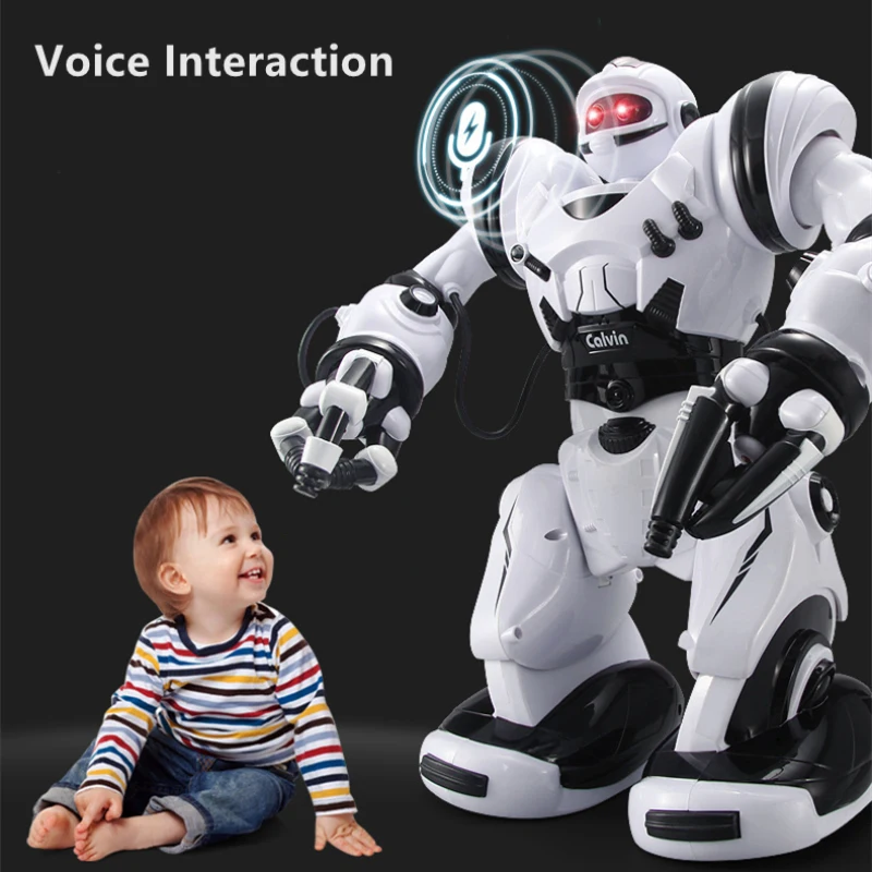 Intelligent Voice Interaction Programming RC Robot Battle Mode Calibration Fetching Sing And Dance With LED Lights Electric Toy 2