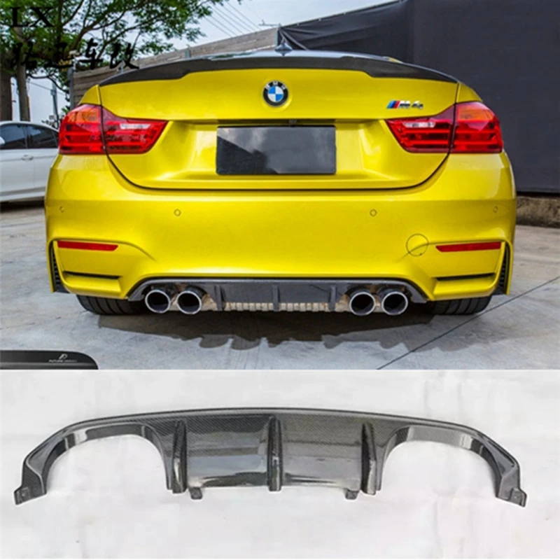 Для BMW M3 F80 M4 F82 F83 задний диффузор из углеродного волокна 2014 + Sedan Coupe Cabrio бампер для