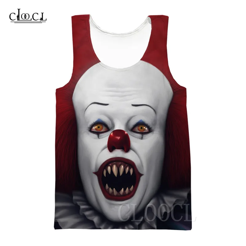 Tank Tops 5 It Chapter Two Clown 3D майка с принтом для мужчин и женщин, летняя уличная одежда, жилет с клоуном, рубашка без рукавов, модные топы на бретелях, Мужской пуловер - Цвет: Tank Tops 5