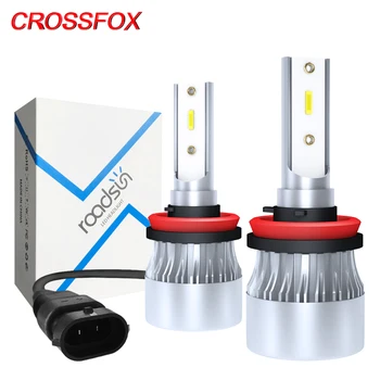 

CROSSFOX 6000K H7 LED H4 9005 HB3 Headlight Bulb H1 H8 H9 H11 LED 9006 HB4 Auto Light Car Fog Lamps 8000LM 12V 24V 2Pcs