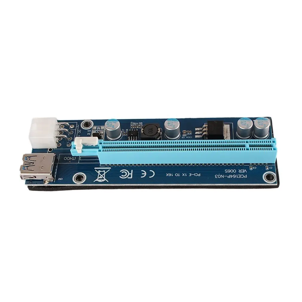 Майнинг видеокарты PCI-E к PCIE удлинитель Riser Card 1X к 16X кабель с 6 Pin к SATA Питание USB 3,0 Шахтерская машина