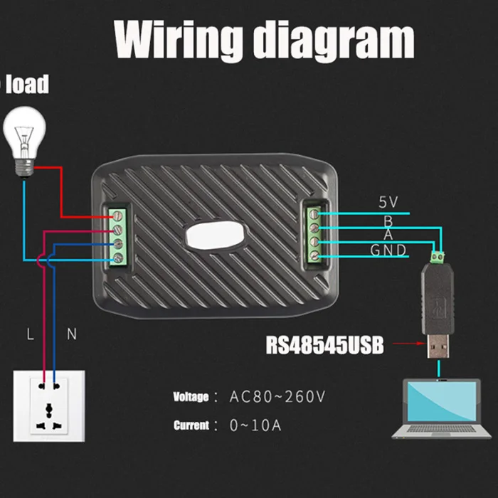 Communications Module AC Voltage Current Power Electricity Consumption 100A With CT ALI88