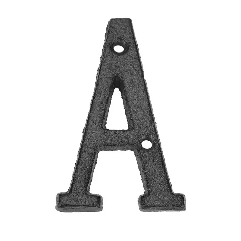 A A-Z металлический буквенный Алфавит железный металлический дом знак для двери DIY кафе отель стены буквы вывеска вечерние украшения - Цвет: A