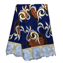 Гипюровая кружевная ткань, вышитая Высококачественная африканская восковая кружевная ткань со шнуром, швейцарское кружево с водой для платья 91105