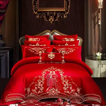 

2019 New Style Century Wedding Bedding Sets Series Dream Gifts Duvet Cover Sets Soft For Adults Sets 4/6pcs