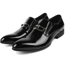 Brand Italian Fashion Handmade Genuine Leather Men Black Patent Leather Formal Shoes Business Wedding Dress Shoe Male Brand Italian Fashion Handmade Genuine Leather Men Black Patent Leather Formal Shoes Business Wedding Dress Shoe Male