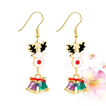 

1 Pair Christmas Theme Earrings Christmas Gift Alloy Jewelry for Women Girls