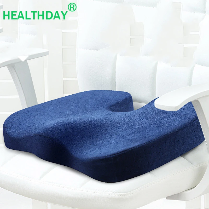 

1PC Summer Coccyx Velvet Fabric Slow Bamboo Charcoal Memory Foam Reduce Tail Pain Beautiful Buttocks Office Car Home Pillow