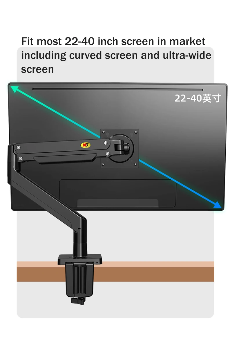 Suporte articulado de monitor de mesa nb
