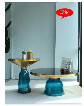 

Light luxury metal edge Nordic light luxury small side table Nordic corner air bottle handmade stainless steel small coffee tabl