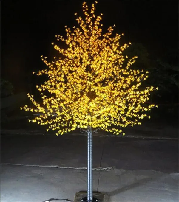 На год и Рождество вечерние праздничные светодиодный цветущее дерево вишни свет 768 шт. светодиодный лампы 1,8 м/71in высота 110/220VAC непромокаемые на открытом воздухе - Испускаемый цвет: Цвет: желтый