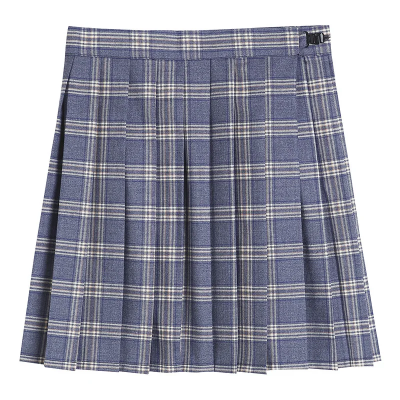 

Pleated Skirt 2020 Autumn New Japanese College Style Light Blue Pleated Plaid Skirt JK Uniform Skirt