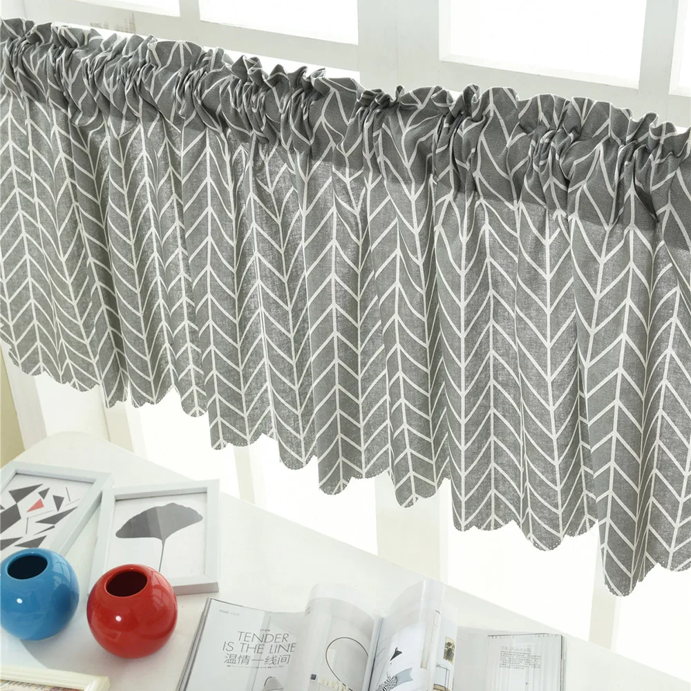 Сетка в полоску стиль затемнение балдахин s занавес для гостиной короткие