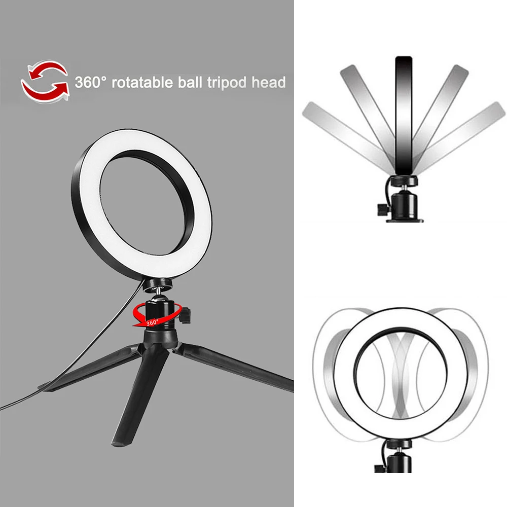 Dozzlor 26 см Диммируемый холодный теплый светодиодный студийный кольцевой светильник для камеры Фото телефон видео светильник с штативами макияж светильник