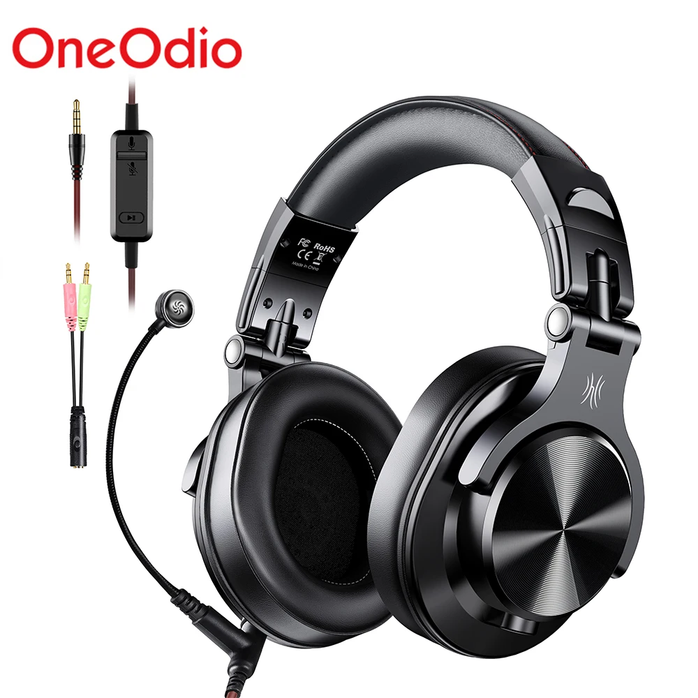 Oneodio A71 Studio Wired DJ Headphones With Microphone Stereo Earphone Audio Headset Gaming Headset For PC PS4 Xbox One Gamer