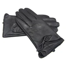 

Cheap High-end Winter Sheepskin Fur Gloves Warm Tide Bow Female Fur Finger Touch Screen Gloves