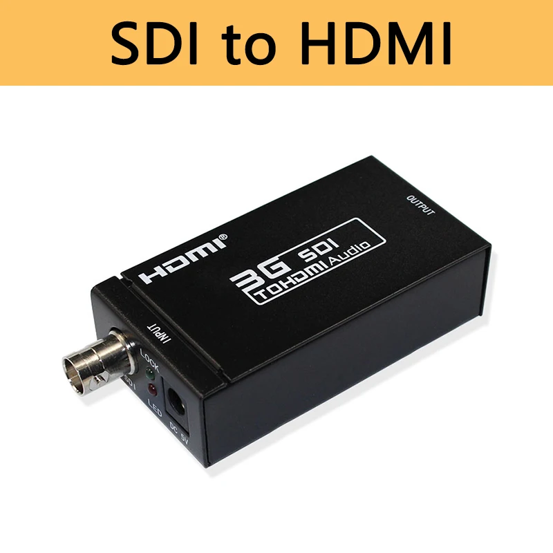 

Mini 3G SDI to HDMI Converter BNC to HDMI Adapter Support HD-SDI / 3G-SDI 1080p Showing on HDMI Display Free Shipping