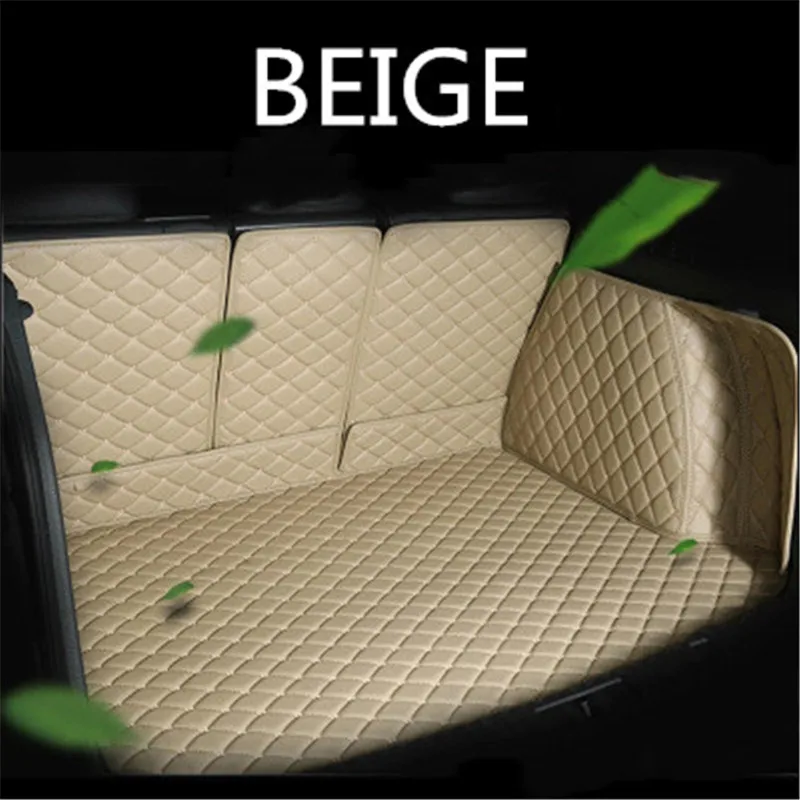 Custom leather Car Trunk Mats For TOYOTA Land Cruiser prado 120 150 Mark X Premio Reiz Sienna Fortuner Kluger Rear Floor Mat |