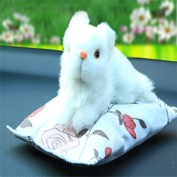 

1pc Car Simulation Bunny Kitten Leather Fur Making Cute Simulation Animal Children Gift Home Decoration