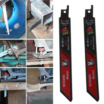 

2PCS/SET Black Reciprocating Sabre Saw Blades for Cutting Metal Professional S922EF Accessory Kit Tool E7CB