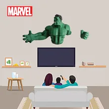 Figurines d'action Marvel Avengers Hulk Spiderman Ironman, Puzzle 3D, modèle en papier, Anime TV, Sculpture murale, cadeau de noël pour enfant