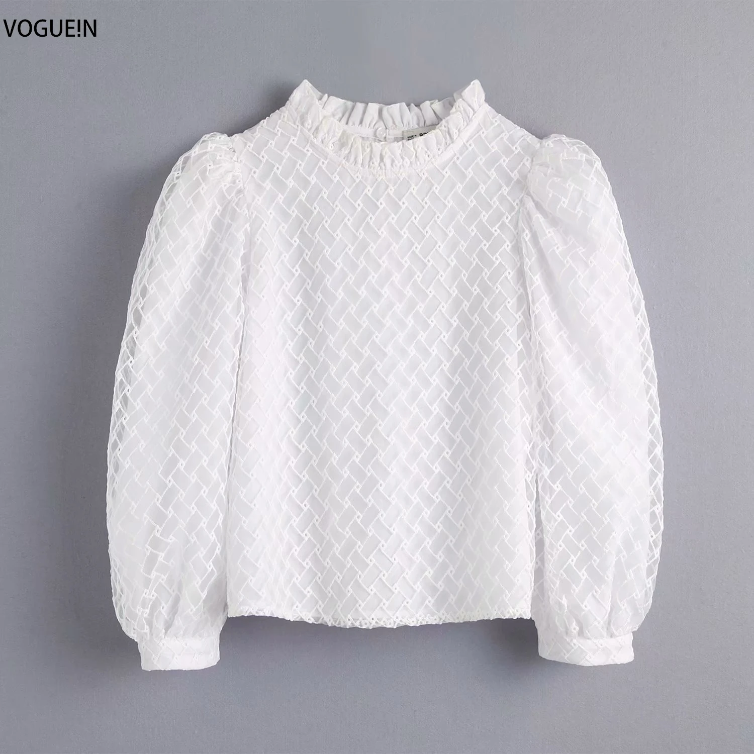 VOGUEIN новые женские милые однотонные белые с геометрическим рисунком сетки