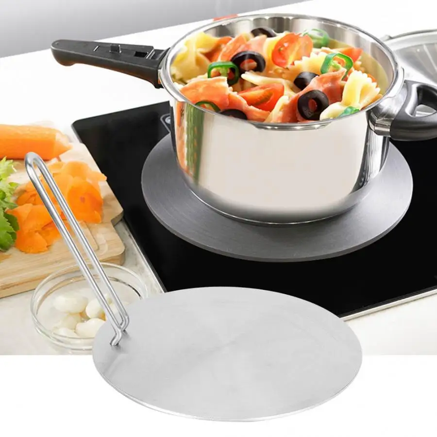 20cm de aço inoxidável difusor calor placa indução adaptador conversor gás fogão elétrico placa kichen acessórios cozinhar ferramenta