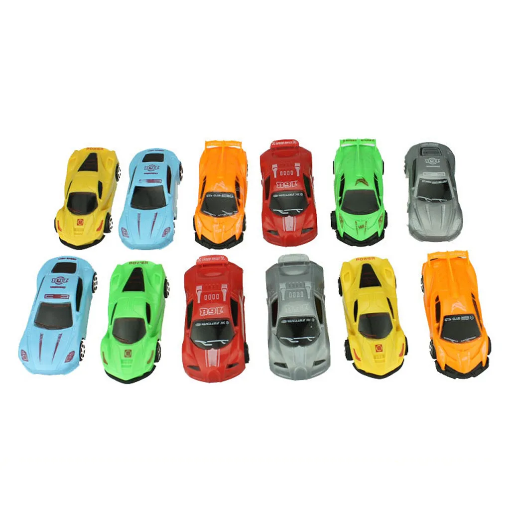 

12Pcs/Set Kids Plastic Mini Car Toy Children Pull Back Small Racing Car Model Toys For Kids Boys Gift Pullback Cars Sets