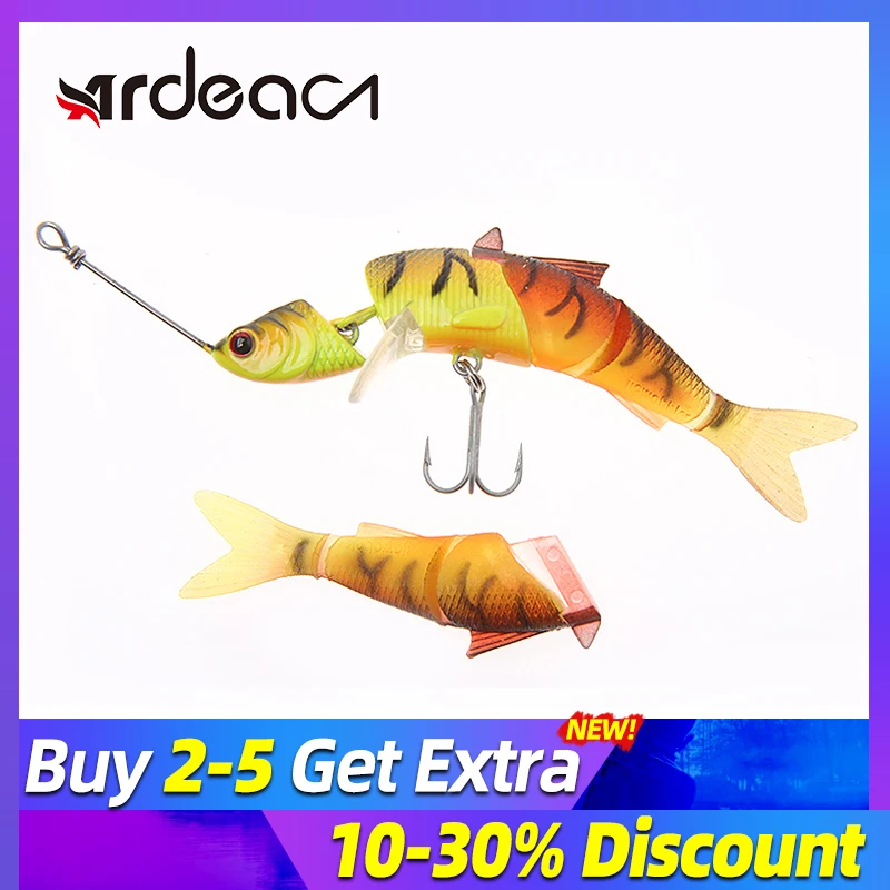 

Soft lure 3 jointed swimbait seawater pike Lures isca Artificial Crankbait JIG wobblers Fishing Lures ARDEA