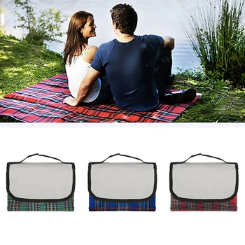 

Outdoor Beach Picnic Folding Camping Mat Waterproof Sleeping Camping Pad Mat Moistureproof Plaid Blanket Home Rug High Quality