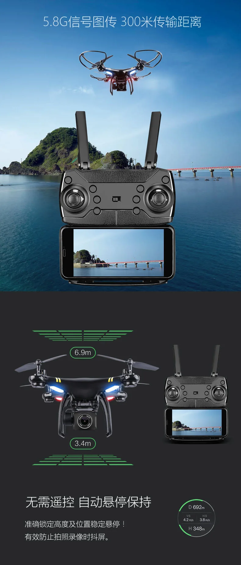 Hui eagle новые продукты X5 пульт дистанционного управления четырехосный Дрон высокой четкости для аэрофотосъемки gps позиционирование Ключ автоматический