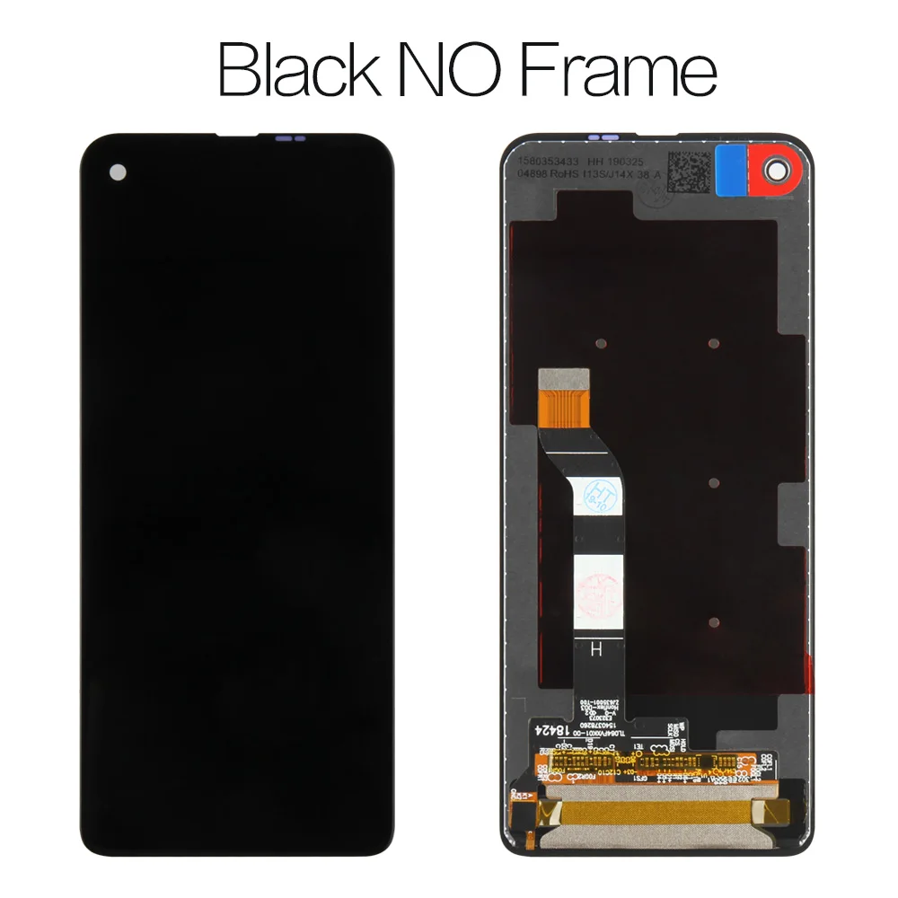 Протестированный 6," для Motorola One Action lcd для Mot One Action дисплей дигитайзер сенсор стеклянная панель сенсорный экран XT2013 ЖК-замена - Цвет: Black no frame