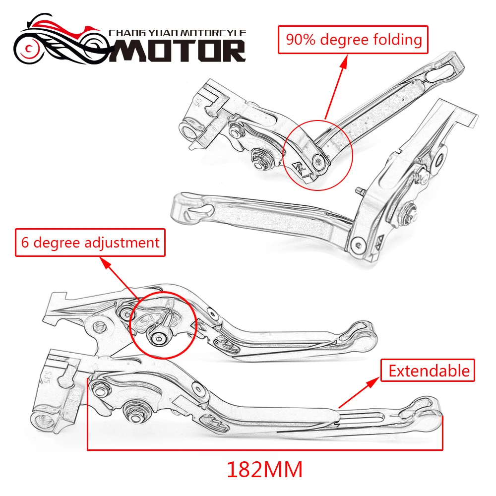 CNC aluminio motocicleta palanca para KTM Duque 125 de 200, 390 duke- de plegable ajustable alargamiento de embrague de freno palancas