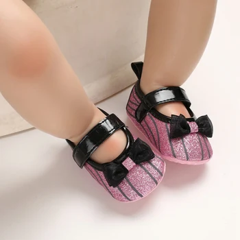 

Autumn Baby Girl Casual Sneakers Toddler Soft Soled First Breathable Sequin Design Anti-Slip Shoes Baby Girl Leather Crib Shoes