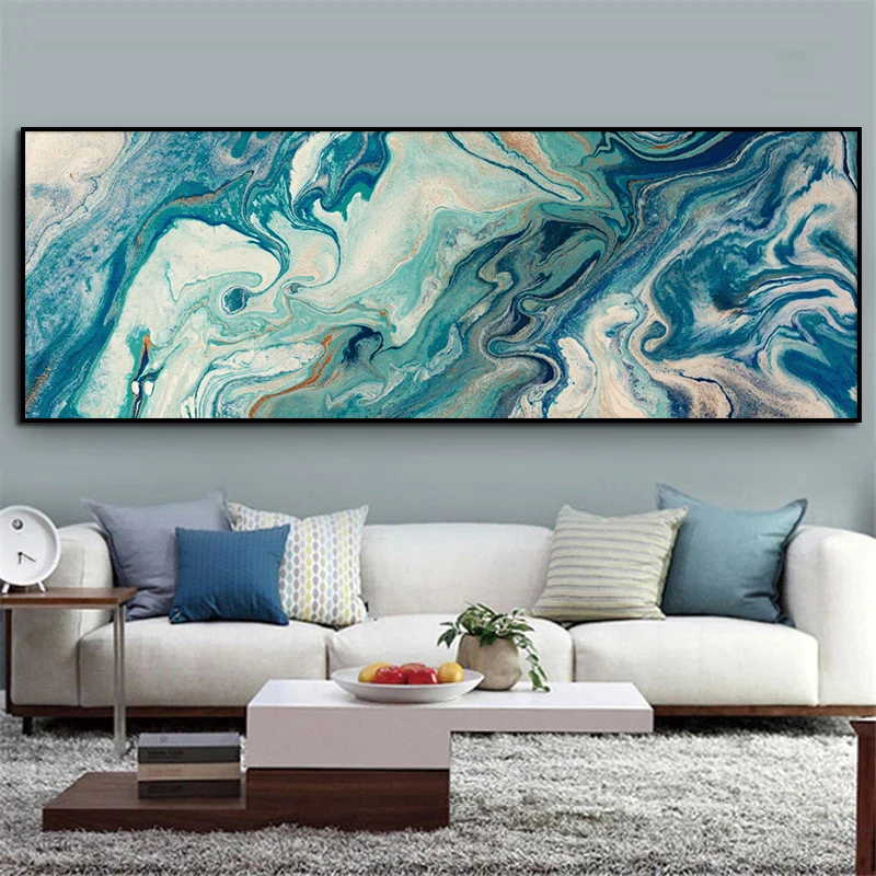 

Abstract Green Canvas Painting Modern Nordic Living Room Home Decorative Poster and Prints Cuadros Modular Picture No Frame