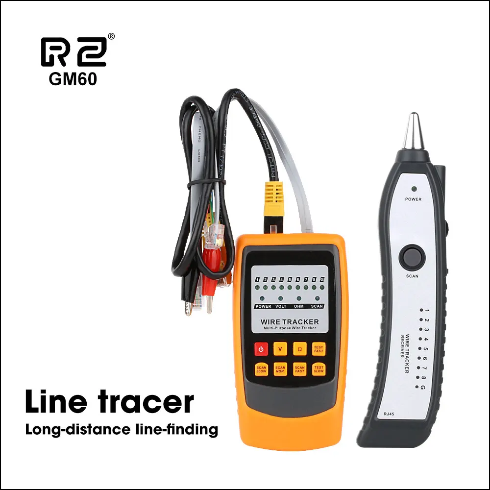 

RZ Wire Tracker Network Cable Tester Power Cable Detector Line Finder Telephone Wire Tracker Tracer Diagnose Tone Tools