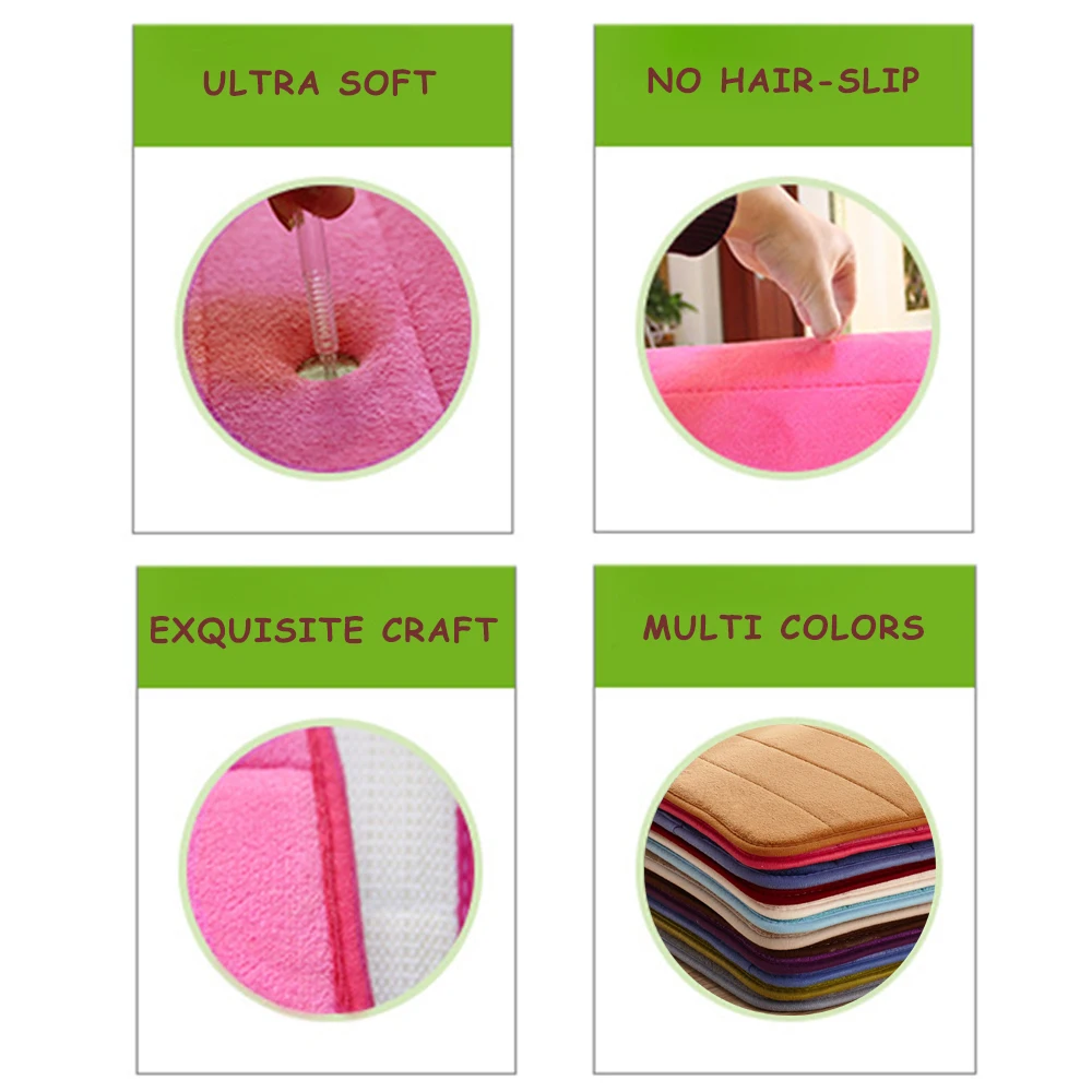 Bathroom Carpet Bath Mat Water Absorption Rug Memory Foam Bathroom Mat Set For Toilet Mat Toilet Carpet Bath Rug Bath Carpet