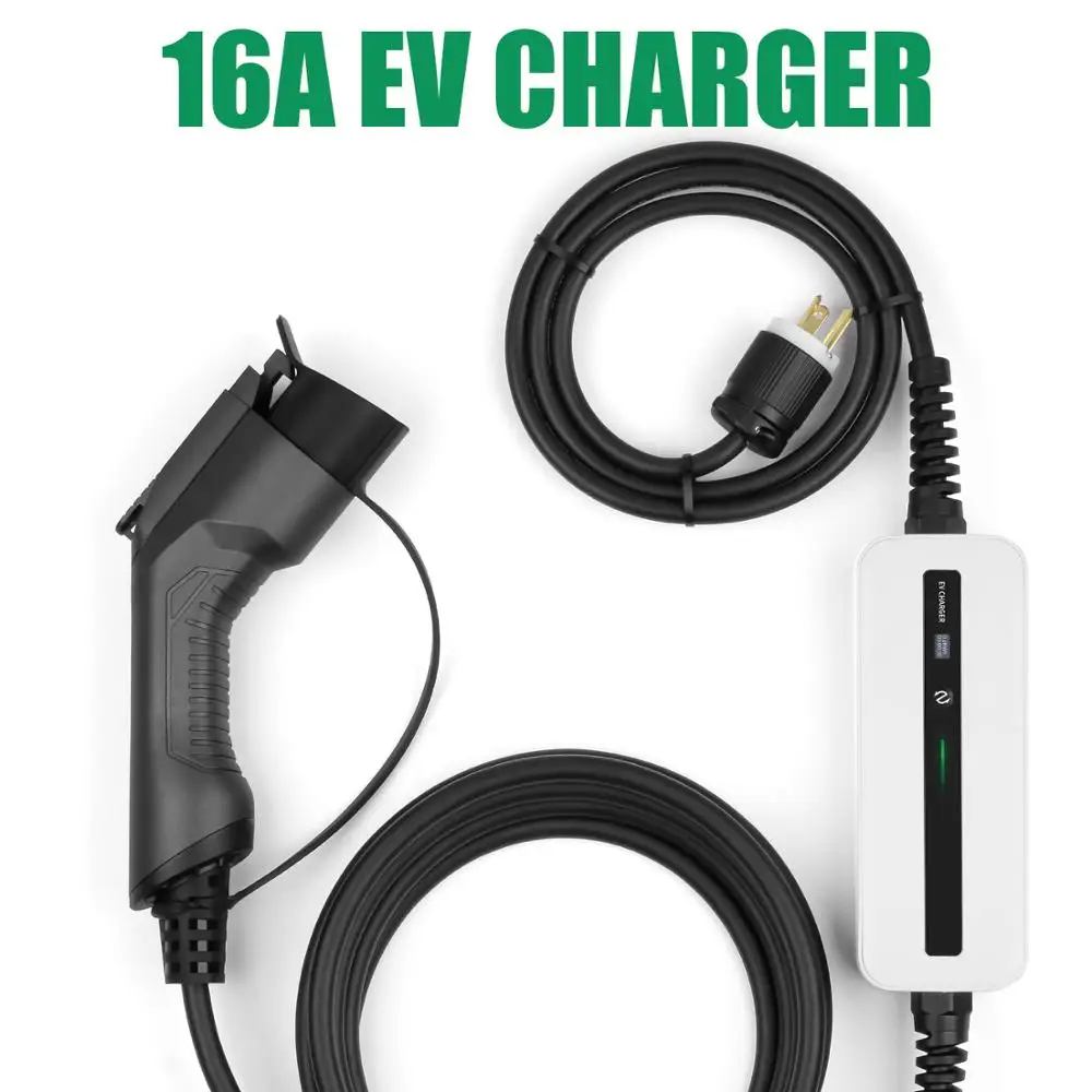 Type1 EV зарядное устройство 16A 3 6 кВт NEMA6 20 уровень штепсельной вилки 2 Портативный EVSE