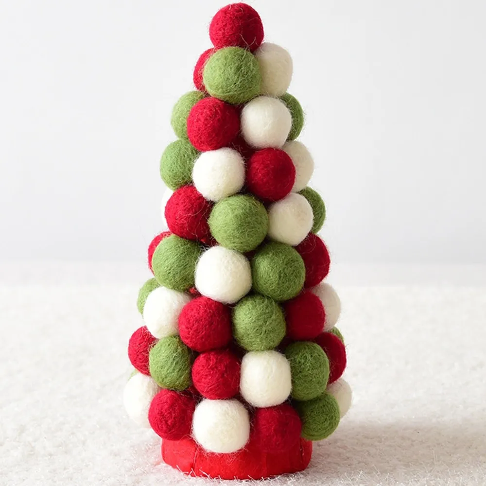 Christmas Tree Рождественский шерстяной фетровый венок DIY Рождественская елка украшение шар струнная подвеска домашний фестиваль украшение гирлянда висячие украшения - Цвет: Christmas Tree