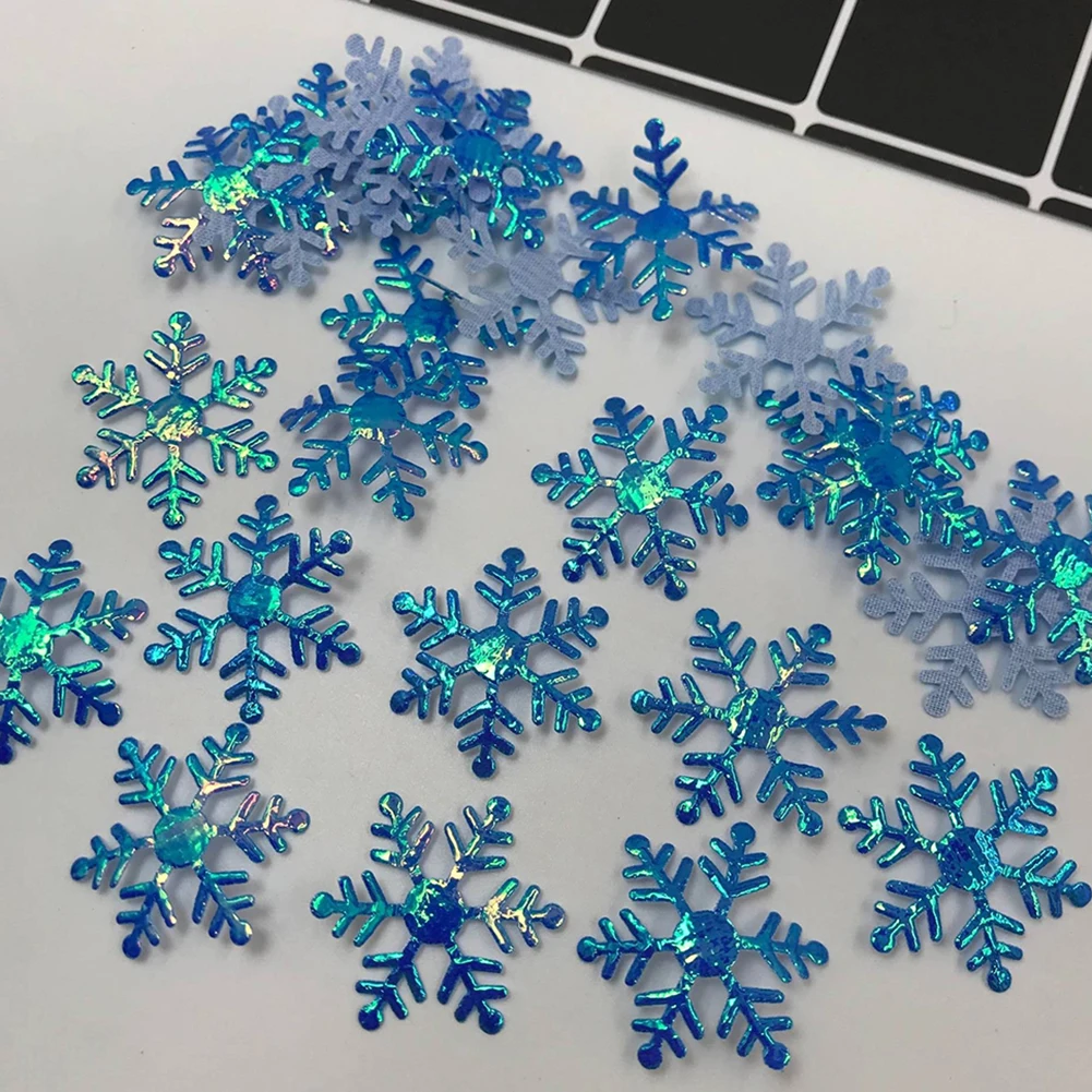 300 шт рождественские поддельные снежинки DIY Свадебные новогодние вечерние елки Декор окна Рождество Поддельные снежинки DIY Декор окна ремесла
