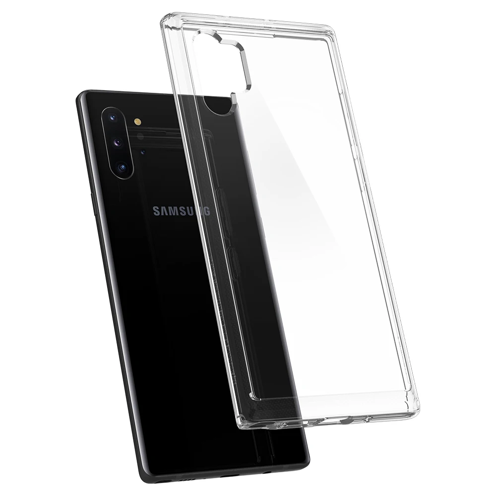 Ультра Гибридный чехол Spigen для samsung Galaxy Note 10 Plus/Note 10, прозрачная задняя панель, Мягкий бампер из ТПУ, ударопрочный чехол - Цвет: Crystal Clear