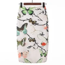 Женские Элегантные винтажные изображения бабочки и цветка цифровые юбки с принтом