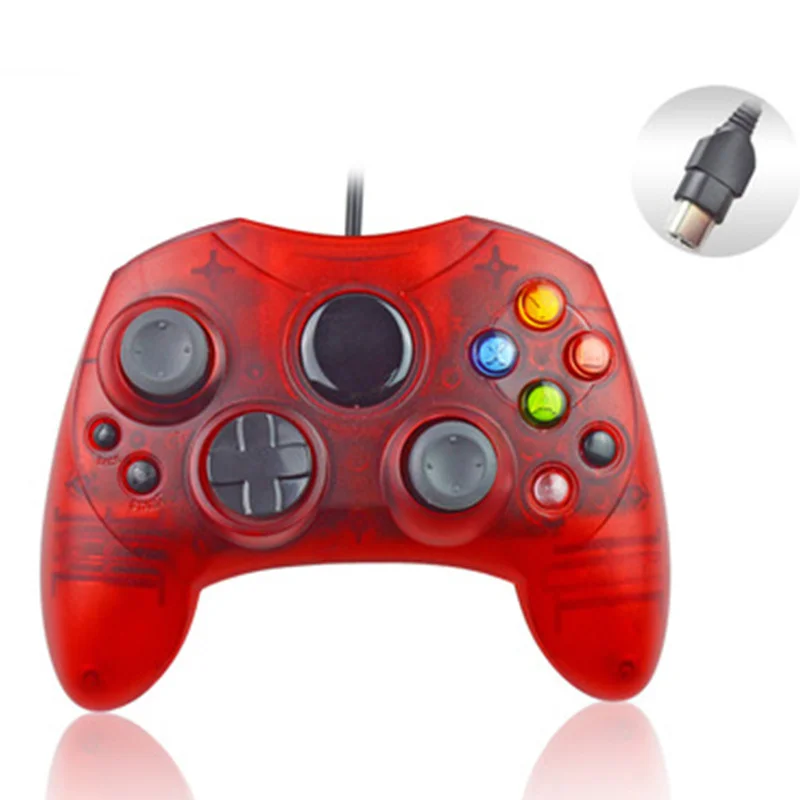 Classic Wired Joypad Controller For Microsoft Original Xbox Controller For XBOX Gamepad Retro Joystick Controle Black - Цвет: Red