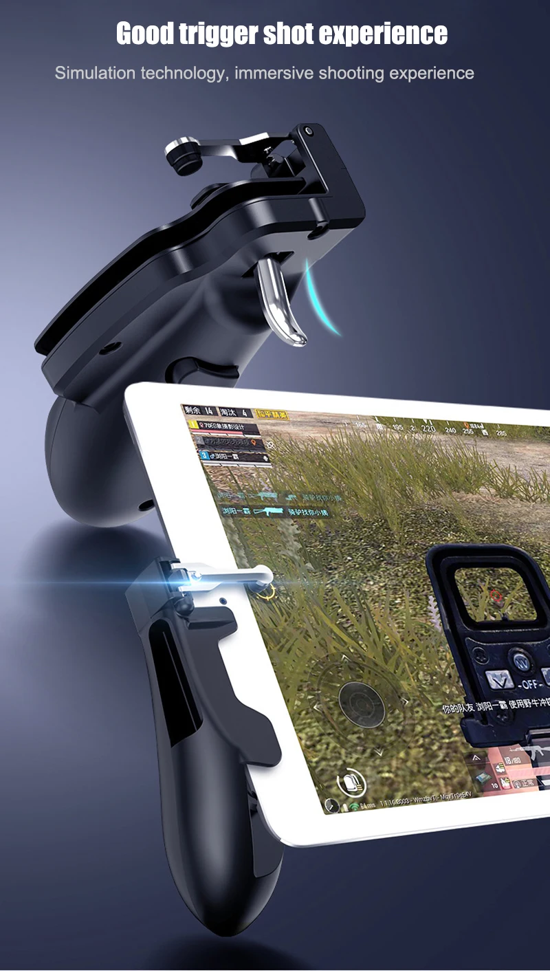 1 пара PUBG Mobie контроллер для Ipad игры шутер L1R1 металлическая кнопка пуска огонь Кнопка Aim ключ джойстик для iPad планшет для iPhone